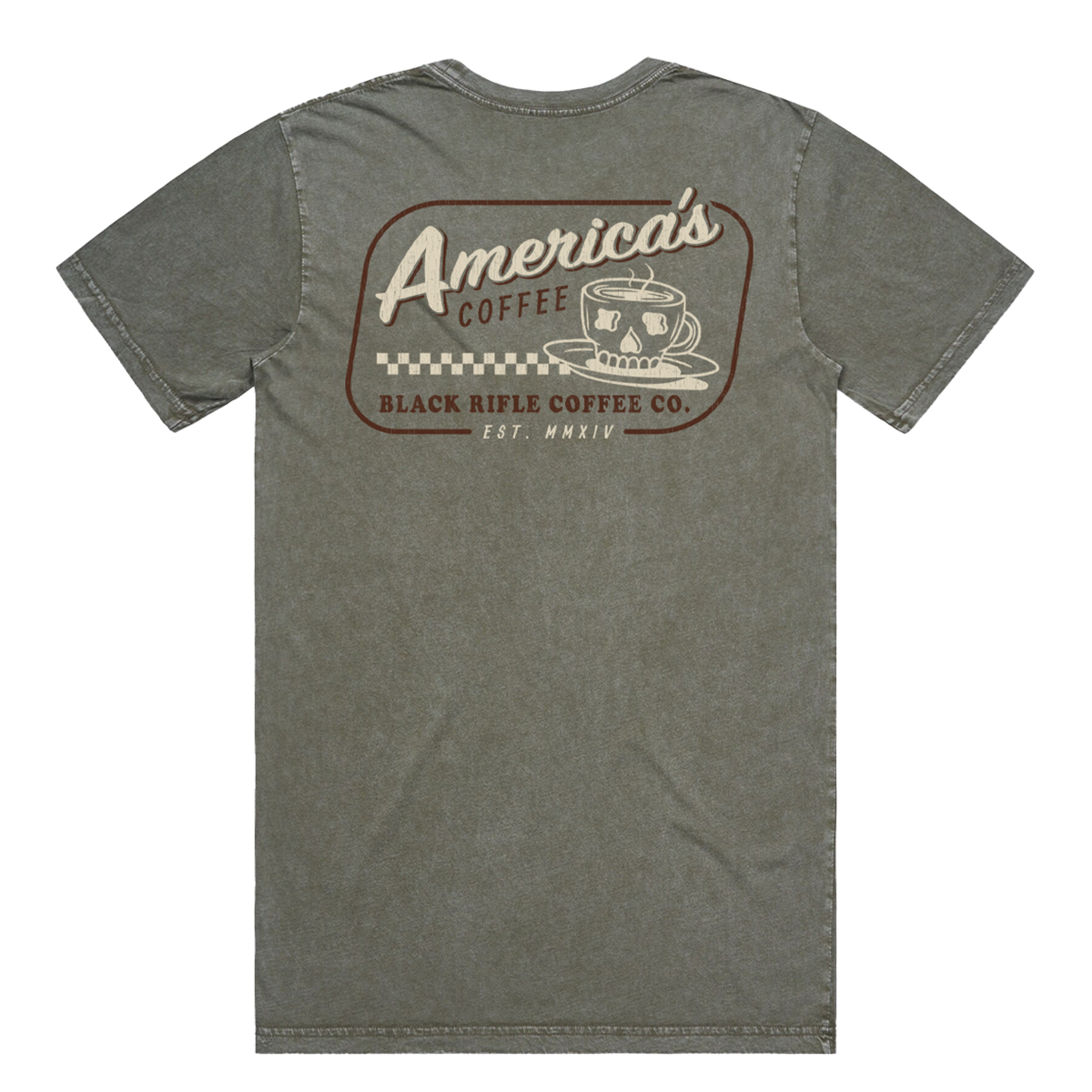 Black Rifle Diner Washed T-Shirt, Moss Stone, S
