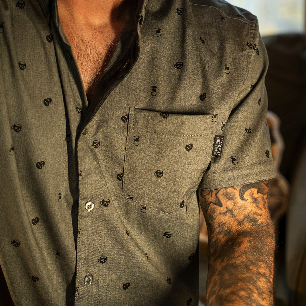BRCC x Pattern Ops Coffee Culture Button Down