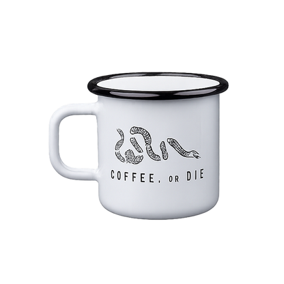 Coffee or Die Enamel Mug