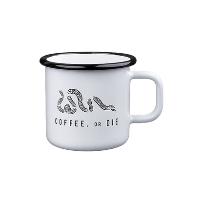 Coffee or Die Enamel Mug