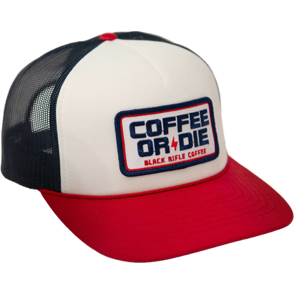 Coffee or Die RWB Foam Trucker Hat